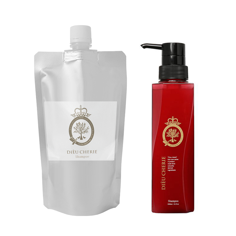 ディウシェリエ天然シャンプー詰替えとボトル