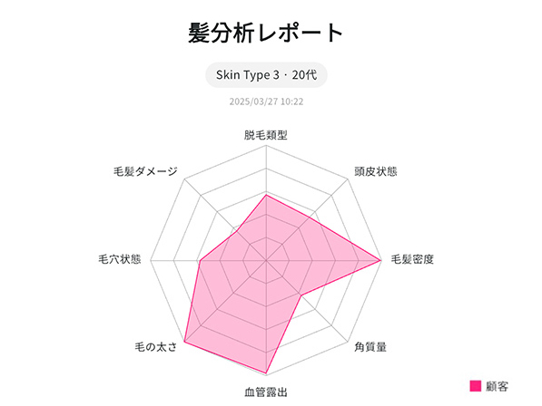 総合結果のグラフ